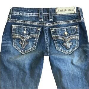 Rock Revival Dania‎ Easy Skinny Jeans Size 25 Waist 29 Embroidered Western